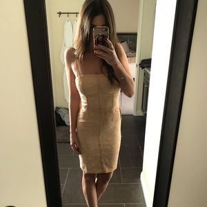NWT Peach lace bodycon dress
